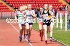 Girls under-13s 1500 metres, North Eastern Track and Field Champs, Gateshead Stadium. Photo: David T. Hewitson/Sports for All Pics